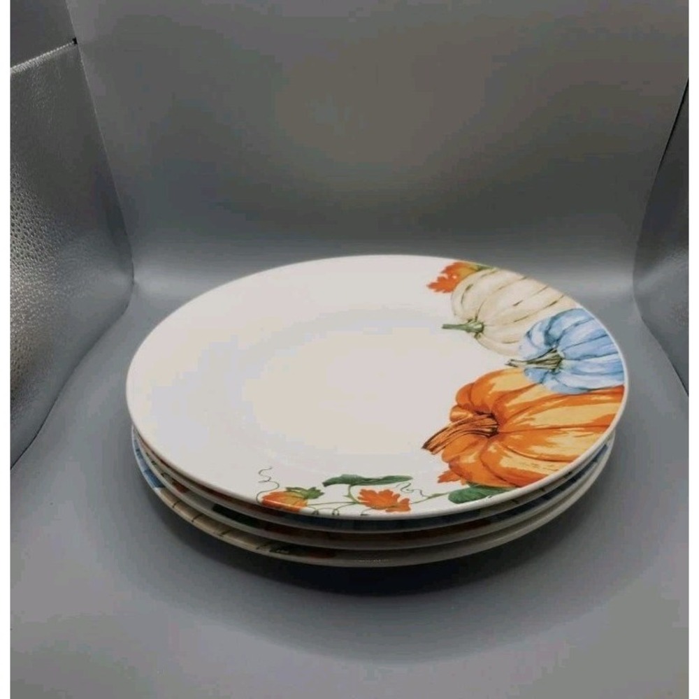 4 Pcs. Royal Norfolk fall-themed 10.5-inch dinner plate